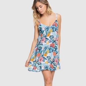Roxy Tropical Print Beachy Vibes Mini Dress